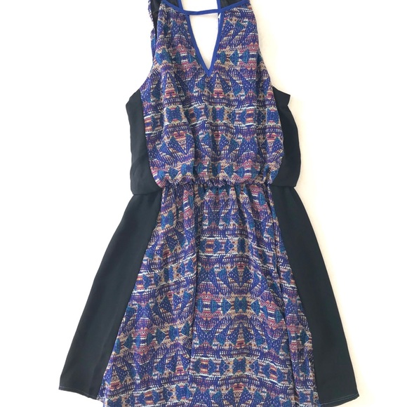 Lush Abstract Print Blouson Skater Dress 🖤 - Picture 2 of 7